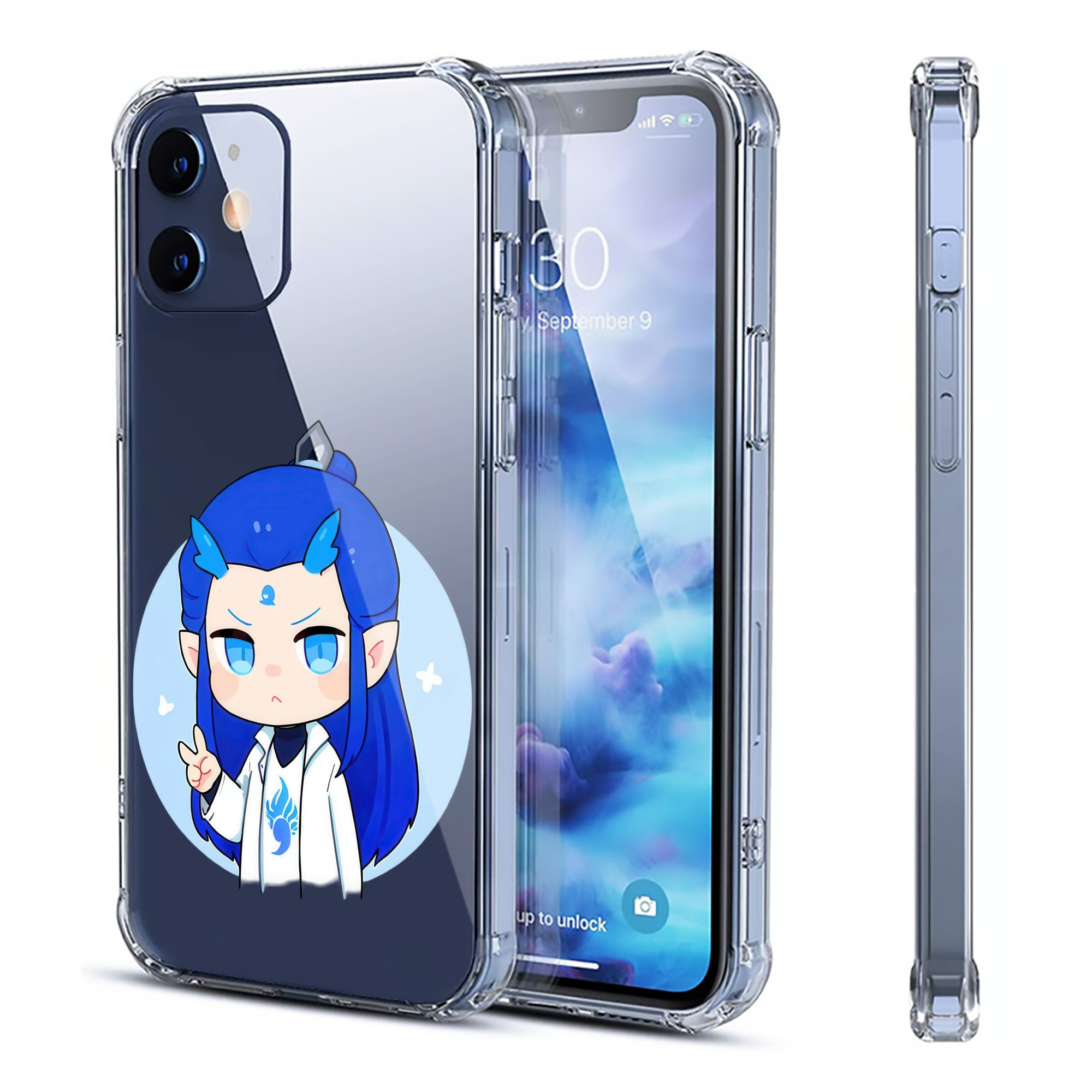 （画像用） Ne Zha 2 ナタ 魔童の大暴れ 【iPhone 12シリーズ対応】透明スマホケース（クリアソフトケース）